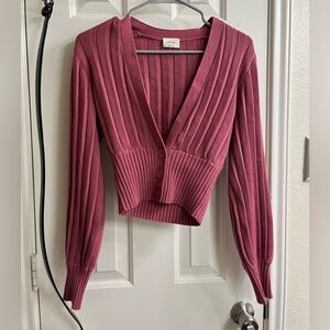 Wilfred ribbed pink sweater
